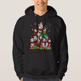 Siberisch Husky kerstboom - Hondenliefhebber met c Hoodie