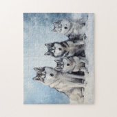 Siberisch Husky-pakket Legpuzzel (Verticaal)