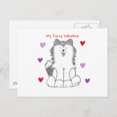 Siberisch Schor BontValentijn Feestdagenkaart (Voorkant / Achterkant)