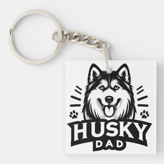Siberische Geest: Het vaderschap omarmen als Husky Sleutelhanger (voorkant)