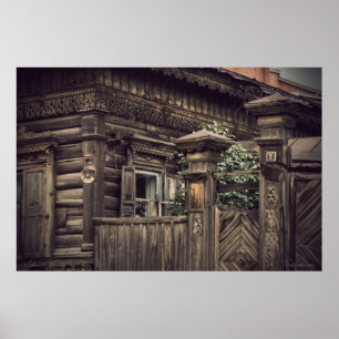 Siberische houten huizen (project van vladstudio.c poster