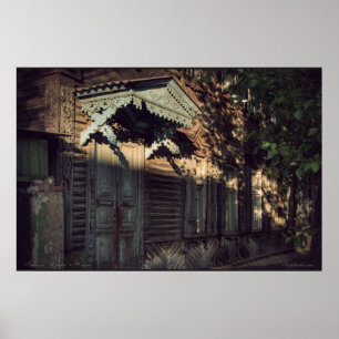 Siberische houten huizen (project van vladstudio.c poster