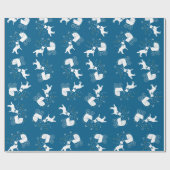 Siberische Husky-Baby shower Cadeaupapier (Vlak)