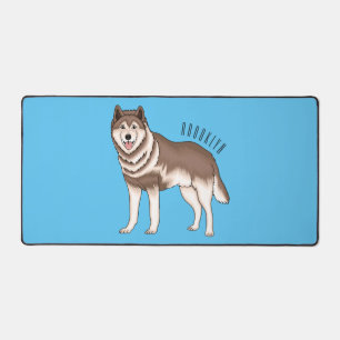 Siberische husky cartoon illustratie bureaumat
