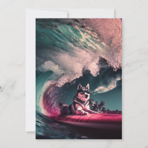 Siberische Husky Dog Dagen van de Zomer Wenskaarte Bedankkaart