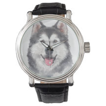 Siberische Husky Dog Pet Waterverf