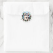 Siberische Husky Dog Ronde Stickers (Tas)
