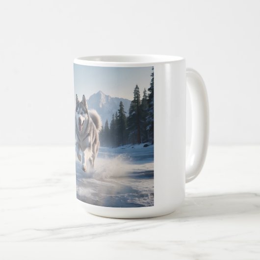 Siberische Husky Elegant Coffee Mok (Voorkant rechts)