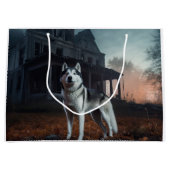 Siberische Husky Halloween eng Groot Cadeauzakje (Voorkant)