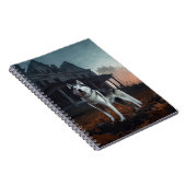 Siberische Husky Halloween eng Notitieboek (Rechterzijde)