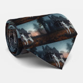 Siberische Husky Halloween eng Stropdas (Opgerold)