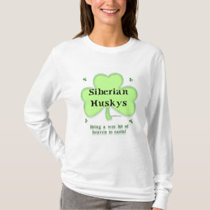 Siberische Husky Hemel; Husky St. Patrick's Day T-shirt