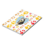 Siberische Husky Hond Hart Paws Print Notitieblok (Gedraaid)