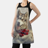 Siberische Husky Hond Kerstfeest Schort (Insitu)