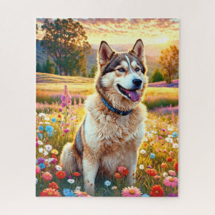Siberische Husky Hond Legpuzzel