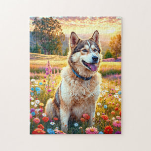 Siberische Husky Hond Legpuzzel