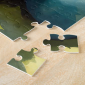 Siberische Husky Hond met Paaseieren Vakantie Legpuzzel (Zijkant)