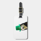 Siberische Husky Hond St. Patrick's dag Bagagelabel (Voorkant verticaal)