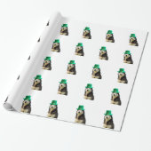 Siberische Husky Hond St. Patrick's dag Cadeaupapier (Uitgerold)
