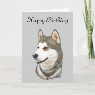 Siberische Husky Hondenkunst Kaart