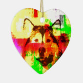 Siberische Husky Hondenkunst Keramisch Ornament (Rechts)