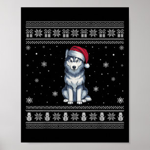 Siberische Husky Hondenliefhebbers Mannen Vrouwen Poster