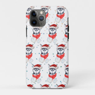 Siberische Husky-hondenras Kerststerren iPhone 11 Pro Hoesje