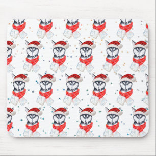 Siberische Husky-hondenras Kerststerren Muismat