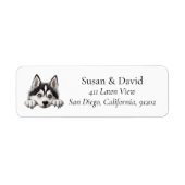 Siberische Husky Hondenras Pet Lovers Etiket (Voorkant)
