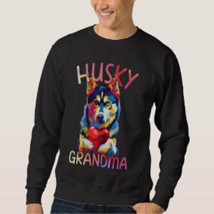 Siberische Husky Lovers Hart Pop Art Vrouwen Husky Trui