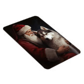 Siberische Husky Met Sinterklaas Feestelijke Kerst Magneet (Rechterzijde)