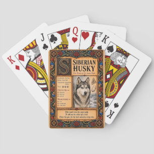 Siberische Husky, Middeleeuwse Bestiariumkunst Pokerkaarten