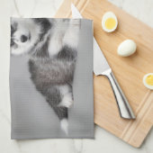 Siberische husky-puppies theedoek (Quarter Fold)