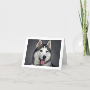 Siberische Husky Puppy Dog Blank Note Kaart