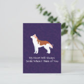 Siberische Husky - Rood - Bedenk uw design Briefkaart (Staand voorkant)