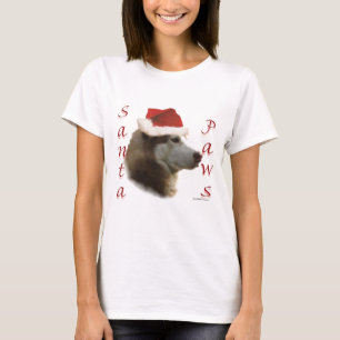 Siberische Husky Santa Paws T-shirt