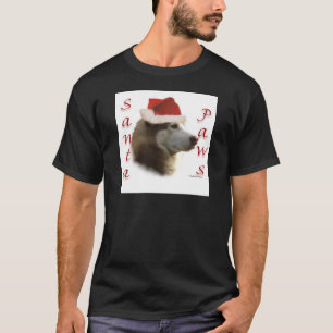 Siberische Husky Santa Paws T-shirt