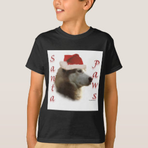 Siberische Husky Santa Paws T-shirt