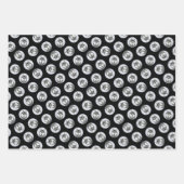 Siberische Husky Schilderij Zwart-wit Dog Art Inpakpapier Vel (Voorkant 3)