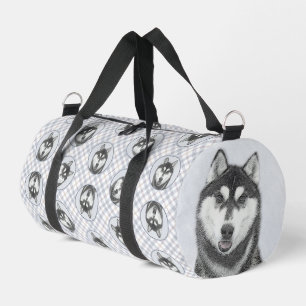 Siberische Husky Schilderij Zwart-wit Dog Art Plunjezak
