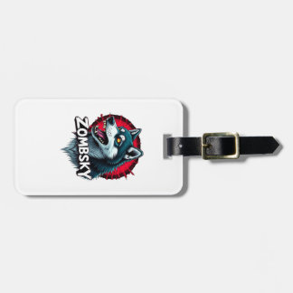 Siberische Husky Sibe Zombie Hond Halloween Essent Bagagelabel