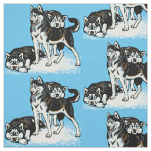 siberische husky stof
