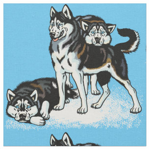 siberische husky stof