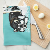 siberische husky theedoek (Quarter Fold)