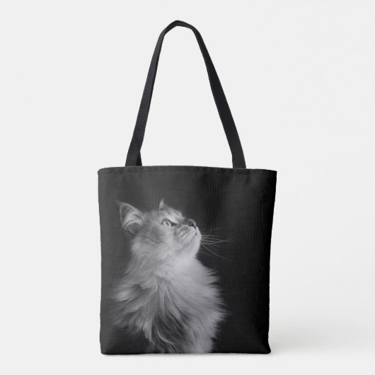 Siberische kat-Canvas tas (Achterkant)