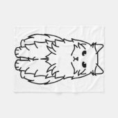 Siberische kat-Cartoon Fleece Deken (Voorkant (Horizontaal))