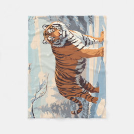 Siberische tijger in Bossen Fleece Deken
