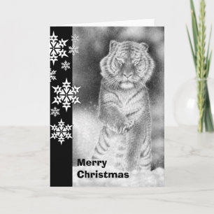Siberische tijger kerst Kaart