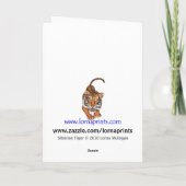 Siberische tijger kerst Kaart (Achterkant)