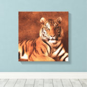 Siberische tijger kunst - Canvas Afdruk (Insitu (Houten vloer))